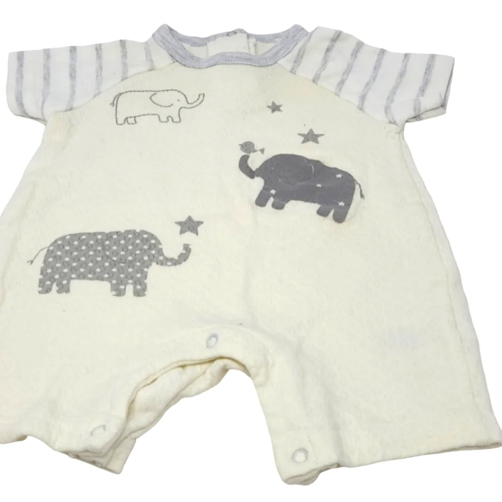 Infant Bundle Shortall & Bodysuit 3-6 mos Gap Rene Rofe Elephants Rooster